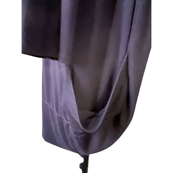 black open front draped lightweight cardigan pockets stretch 3/4 sleeve Medium - Picture 7 of 7